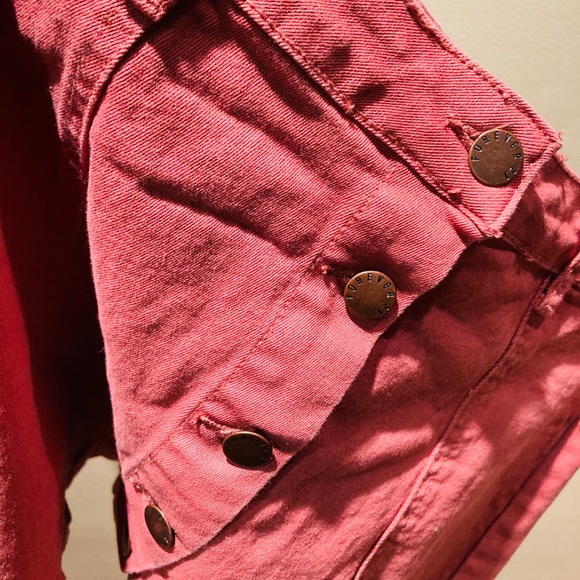 Forever 21 Dark Blush Pink Denim Button Skirt - Picture 3 of 6